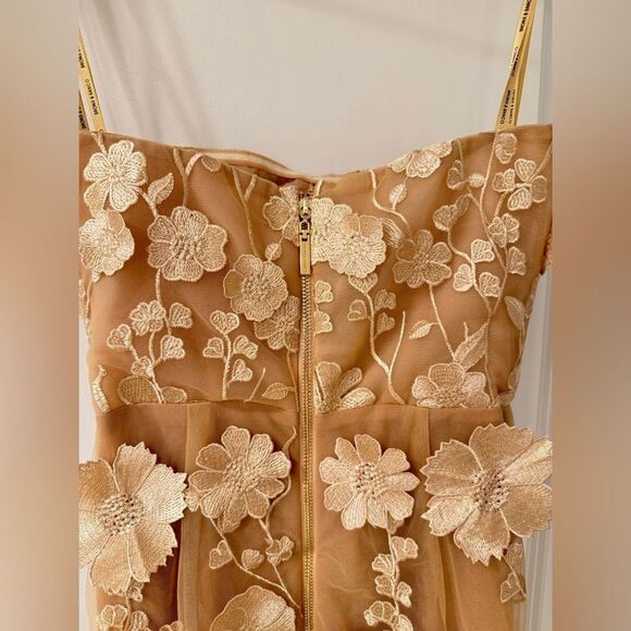 Bronx and Banco Strapless Floral Maxi Dress in Cream - Picture 9 of 15